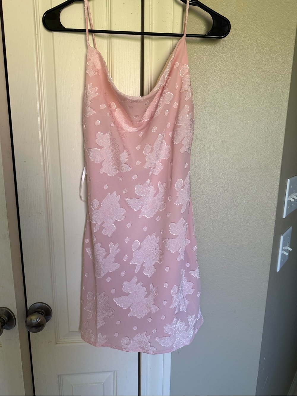 Pink Floral Mini Slip Dress - Unbranded